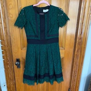 Eliza j green lace dress